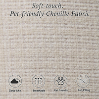 Sofá Cama Inflable Reclinable Extensible Tapizado en Terciopelo Blanco Cuadrado Convertible con 14 Almohadas, Chaise Longue Extra Grande sin Estructura