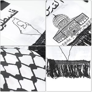 Palestine Cờ Bản Đồ Al Quds Jerusalem Arab Keffiyeh Người Đàn Ông Của Khăn AL-AQSA Gaza Khăn Hồi Giáo Ả Rập Món Quà Cưới - Product Image 6