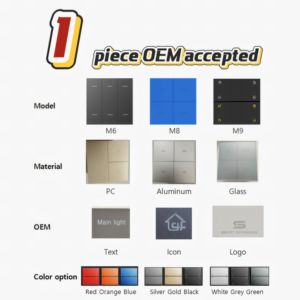 Interruptor de Luz Inteligente M6 para el Hogar, Zigbee, Tuya, Wifi, Control por Voz con <span class=keywords><strong>Alexa</strong></span> y Google, Panel Táctil, Control Remoto por PC, Enchufe para Reino Unido y UE - Product Image 5