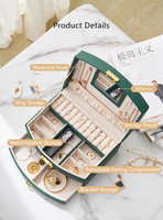 Großhandel Geschenk Ohrring Uhr Verpackung Schubladen schloss gespiegelter Schmuck Organizer Vitrine Pu Leder Schmuck Aufbewahrung sbox