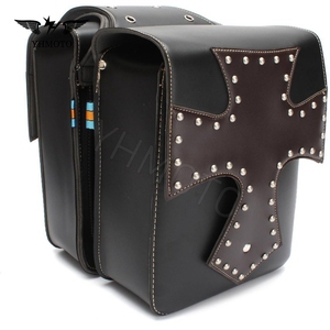 Sacoche de selle universelle en cuir YHMOTO pour moto Harley - Product Image 3