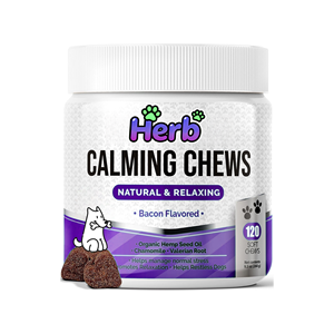 Golosinas Calmantes de Cáñamo Natural para Perros OEM ODM, Máxima Potencia - Cáñamo y Melatonina para la Ansiedad Ocasional, Golosinas Masticables Suaves - Product Image 1