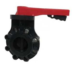 UPVC Manual Handle Lever Butterfly Valve 1-1/2 Inch 2 Inch 3 Inch 4 Inch 5 Inch 6 Inch 8 Inch Plastic PVC Wafer Butterfly Valve