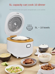 Olla arrocera inteligente Deluxe de 3L y 5L con cesta de vapor Baja en Azúcar, Cocina eléctrica de 220V/110V, uso familiar OEM, coches automáticos para mantener el calor - Product Image 4