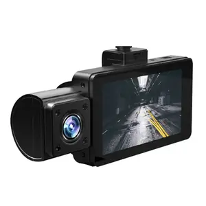 Câmera de segurança traseira para carro, visão noturna 2D + 1080P, com 3 lentes, GPS, wi-fi, registro de tráfego, DVR, sensor G, suporte para estacionamento e microsd, novidade