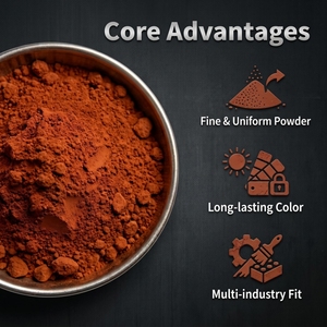Óxido de Hierro Rojo 130 190 110 en Polvo, Pigmento Inorgánico Sintético <span class=keywords><strong>para</strong></span> Colorear <span class=keywords><strong>Mortero</strong></span>, Yeso y Productos de Albañilería, Suministro a Granel - Product Image 1