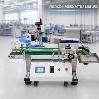 Machine d'étiquetage semi-automatique de bouteilles à écran tactile de bureau pour boissons, produits pharmaceutiques, aliments, produits chimiques, cartons, sacs et bandes de conditionnement