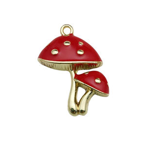 High Quality <b>Red</b> Mushroom Family Drip Alloy Jewelry Cute DIY <b>Materials</b> for Bracelets & Necklaces Fashion Pendants & Charms - Product Image 4