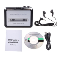 Lecteur de cassette numérique USB mini classique Ezcap218, convertit les cassettes en MP3, enregistrement audio stéréo haute fidélité pour PC et port USB