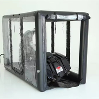 Cabine gonflable extérieure de tente de lavage de voiture de vente superbe avec le garage gonflable de tente de bulle de couverture de voiture de ventilateur