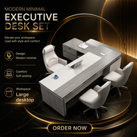 Mobilier de bureau moderne simple Table de patron à la mode et combinaison de bureau avec chaise assortie
