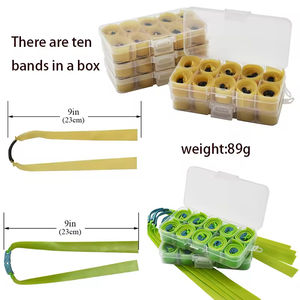 Bandas Elásticas de Goma Plana de Alta Calidad de 0.75mm, Accesorios para Tirachinas, Caja de 10 Piezas para Caza al Aire Libre - Product Image 3
