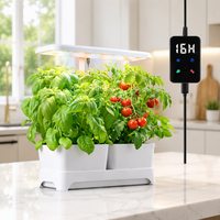 Système de culture intérieur intelligent avec arrosage automatique, pot de culture télescopique LED moderne, Bluetooth, pour la maison et le bureau