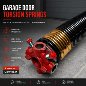 Garage Door Torsion Springs Cones Residential High Cycle Adjustable Durable Garage Door Springs <b>Hardware</b> Kit - Product Image 1