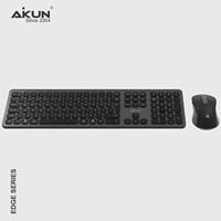 Aikun BT8333X Inalámbrico Delgado para 5.0 y 2.4GHz Combo Ultrafino, Compatible con Windows, Listo para Oficina, Conecta 4 Dispositivos, Fácil Cambio