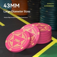 Jetons en céramique de 43 mm pour Mahjong, Échecs et Jeux de Cartes Fabriqués en Chine