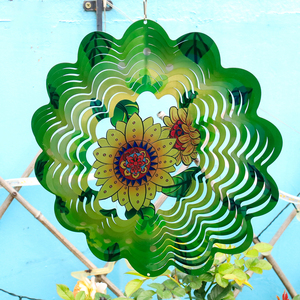 Campanas de Viento Conmemorativas al por Mayor para Decoración de Jardín, Adornos Artesanales, Girasoles de Metal de 12 Pulgadas para Patio - Product Image 6