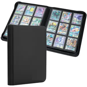 Customize Portable Trading Card Holder PU Leather Collection Top Loader Card Album