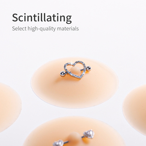 Couvre-mamelon d'anneaux de mamelon non piercing adhésif en silicone de mode sexy - Product Image 3