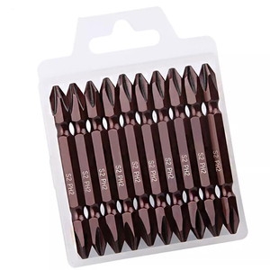 Industrial Grade 10Pcs Double Head Screwdriver <strong>Bits</strong> S2 Steel PH2 65mm Magnetic <strong>Impact</strong> <strong>Driver</strong> <strong>Bit</strong> Set