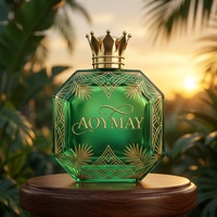 Flacon de parfum en verre mat dégradé vert de qualité supérieure, 50 ml, carré, vide, avec pulvérisateur et boîte – Meilleures ventes