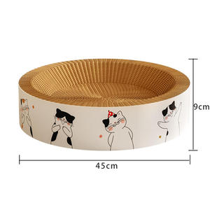 Rascador para Gatos con Disco de Cartón Corrugado Integrado, Resistente al Desgaste, No se Desprende, para Afilar Garras, Diseño de Nido - Product Image 6