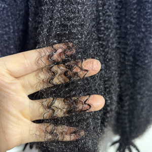 Venta al por mayor <span class=keywords><strong>de</strong></span> <span class=keywords><strong>cabello</strong></span> sintético 3X Spriny Afro Twist para trenzas, 24 pulgadas, pre-enlazado, 100% fibra sintética premium, trenzas <span class=keywords><strong>de</strong></span> ganchillo, suministro a granel - Product Image 4