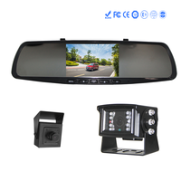 Monitor para Vehículo de 4.3 Pulgadas, Monitor de Espejo Retrovisor para Auto, Entrada de Video Bidireccional, Pantalla Independiente