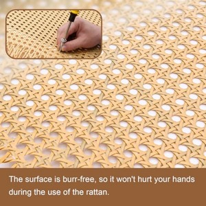 Feuille de rotin en polyéthylène PE de couleur naturelle, tapis flexible en rouleau, matière première pour meubles en osier, résistant aux intempéries - Product Image 2
