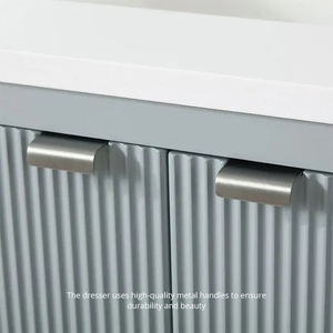 Meuble-lavabo <span class=keywords><strong>de</strong></span> <span class=keywords><strong>salle</strong></span> <span class=keywords><strong>de</strong></span> <span class=keywords><strong>bain</strong></span> <span class=keywords><strong>gris</strong></span> <span class=keywords><strong>de</strong></span> 60 pouces avec lavabo <span class=keywords><strong>blanc</strong></span>, lavabo <span class=keywords><strong>de</strong></span> <span class=keywords><strong>salle</strong></span> <span class=keywords><strong>de</strong></span> <span class=keywords><strong>bain</strong></span> Art Déco à poser au sol - Product Image 4