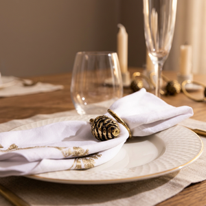 Luxury Brass <b>Pinecone</b> Napkin Ring 4.5cm Wedding Table Decoration Durable Design - Product Image 3
