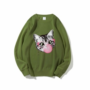 T-shirt Y2K rétro mignon avec chaton <span class=keywords><strong>soufflant</strong></span> des bulles, col rond, intemporel, coloré, facile d'entretien, économique - Product Image 6