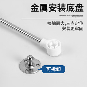 Tige de support à ressort à gaz Zuogang pour porte d'armoire, réglable en hauteur, amortisseur hydraulique silencieux, fixation murale, acier inoxydable - Product Image 4