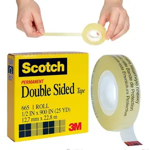 3M Tape 665 Transparent Waterproof Rubber Double Sided tape UPVC film office adhesive tape