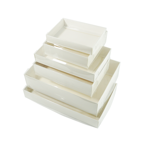 Scatola Regalo Bianca Pieghevole Personalizzabile <span class=keywords><strong>con</strong></span> <span class=keywords><strong>Coperchio</strong></span> <span class=keywords><strong>Trasparente</strong></span> in Plastica <span class=keywords><strong>per</strong></span> Fiori, Vestiti, Prodotti da Forno, Dolci e Dessert - Product Image 3