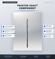 Rouleau de papier thermique pour imprimante 3D de reçus, axe optique, axe rigide haute fréquence, placage au chrome, usinage CNC, type tourné