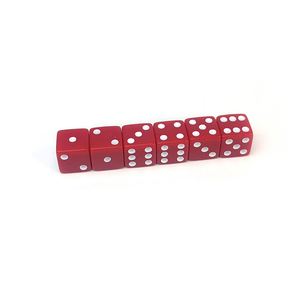 Dados Cuadrados D6 de 16 mm al por Mayor, Multicolores, Acrílicos Sólidos de 6 Caras con Puntos Blancos para Educación y Juegos - Product Image 3