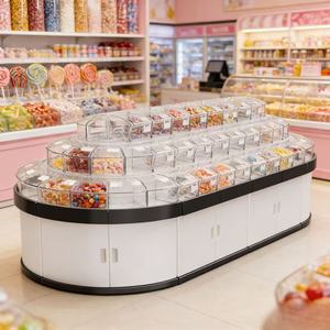 Equipo de Exhibición para Supermercados y Tiendas de Alimentos a Granel, para Snacks, Frutos Secos, Granos y Dulces, con Estantes Redondos - Product Image 1
