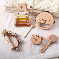 Wooden Orff Instrument Set Children's Musical Toys Percussion Learning Kit DA07279