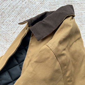 Chaqueta de Trabajo de Algodón Satinado Estilo Vintage Desgastado para Hombre, Primavera 2025, Chaqueta de Trabajo de Invierno Estilo Detroit, Chaqueta de Lona - Product Image 4