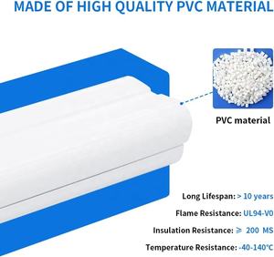 CVC ligne <span class=keywords><strong>cacher</strong></span> ac tuyau conduit couvercle en plastique mini Split Line Set couverture climatiseur PVC conduit droit tuyau couvrant les conduits - Product Image 2