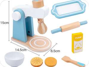 Jouets éducatifs réalistes en bois pour enfants Pretend-Play Tea Set & Desserts pour la petite enfance Maternelle Jeu de rôle - Product Image 5