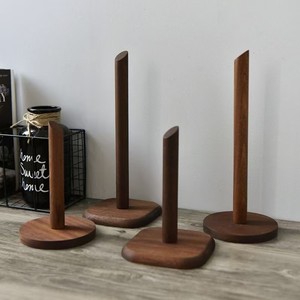 Solid Wood Standing <b>Paper</b> Towel Holder Modern Simple Design Desktop Tissue Roll Stand Multipurpose Home <b>Kitchen</b> Use - Product Image 1