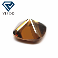 3x3mm-12x12mm café/café foncé en forme de coussin zircone cubique pierres précieuses en vrac coussin synthétique diamant coupé pierres de zircone CZ