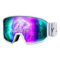 Masque de ski YL SKI200 à monture intégrale résistant aux rayures pour adulte avec protection UV400 et double lentilles anti-buée