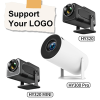 Mini Projecteur Portable 4K HY300 Pro HY320 Android Vidéo Projecteur 4K Wi-Fi Écran Miroir