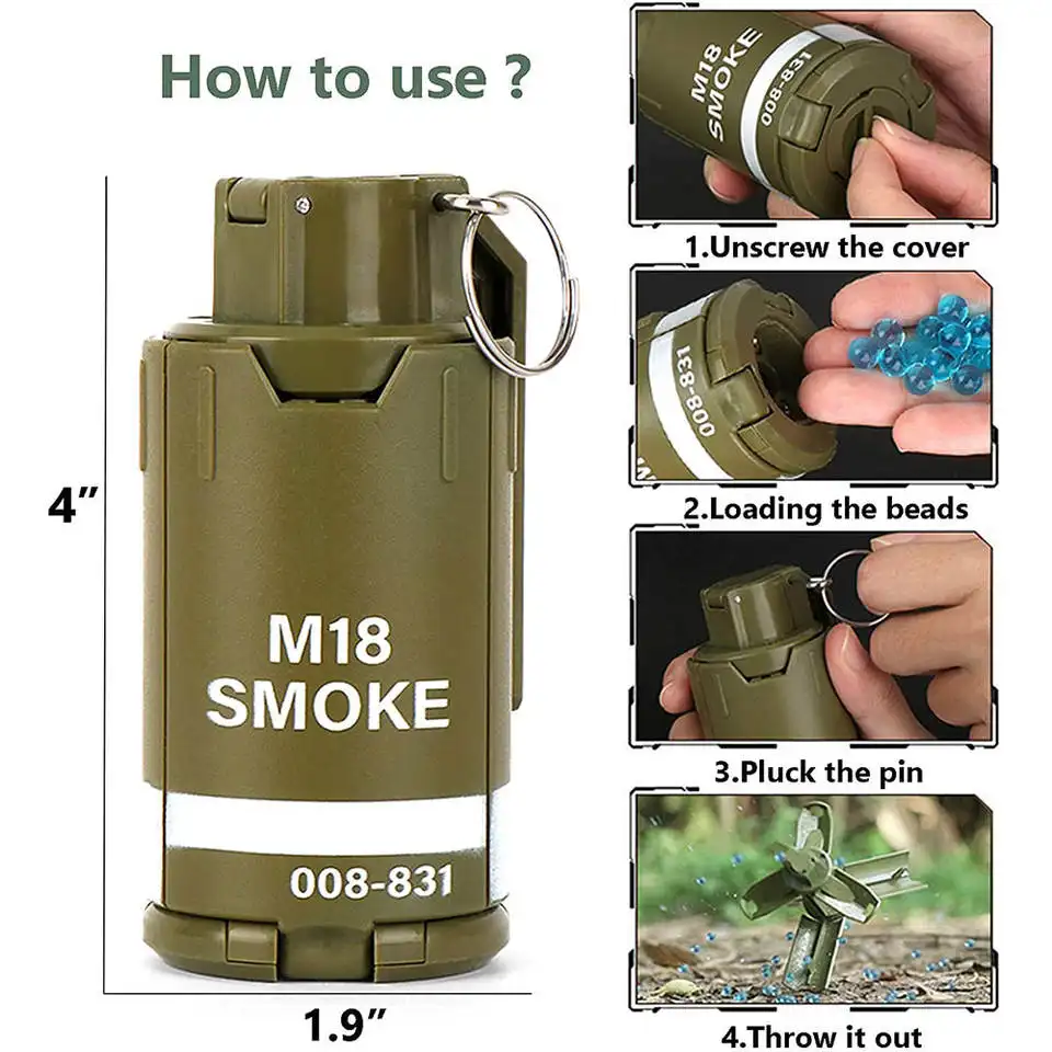 Plastic Beach Toys Plastic Toy Bomb Outdoor Toys Teens Bomb Grenade Model Play Set for Kid Safe Play Set for Outdoor Bomb Game