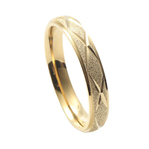 Geometric Design Titanium Steel <b>Ring</b> Unisex Wedding Band 23042 - Product Image 1