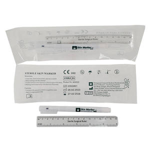0.5-1mm single Tip <b>Purple</b> Ink Disposable Skin Marker Sterile Surgical Skin Marker <b>Pen</b> with Ruler Erasable Marking <b>Pen</b> for Medica - Product Image 4