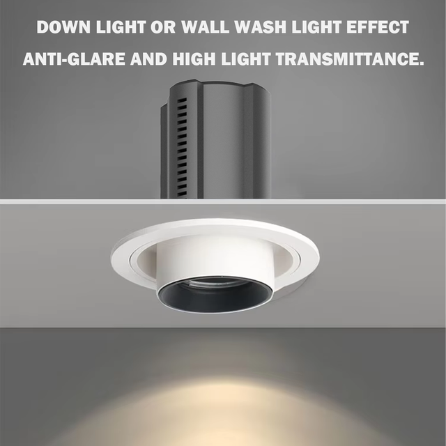 High CRI 95 Anti-glare UGR<19 LED Recessed Rotatable Led Downlight 7W 12W 20W Commercial Office Hotel Lighting Fixture